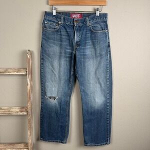 Vintage 2000s Levi Strauss 527 Bootcut Blue Denim Jeans size 32x26